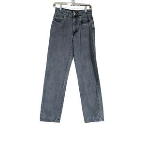 Cotton On Women’s 4 Long Straight Leg Black Wash Jeans Grunge Emo Street Punk